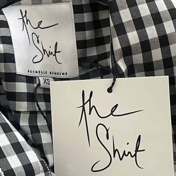 The Shirt by Rochelle Behrens Black and White Gingham Button Down - Picture 10 of 10